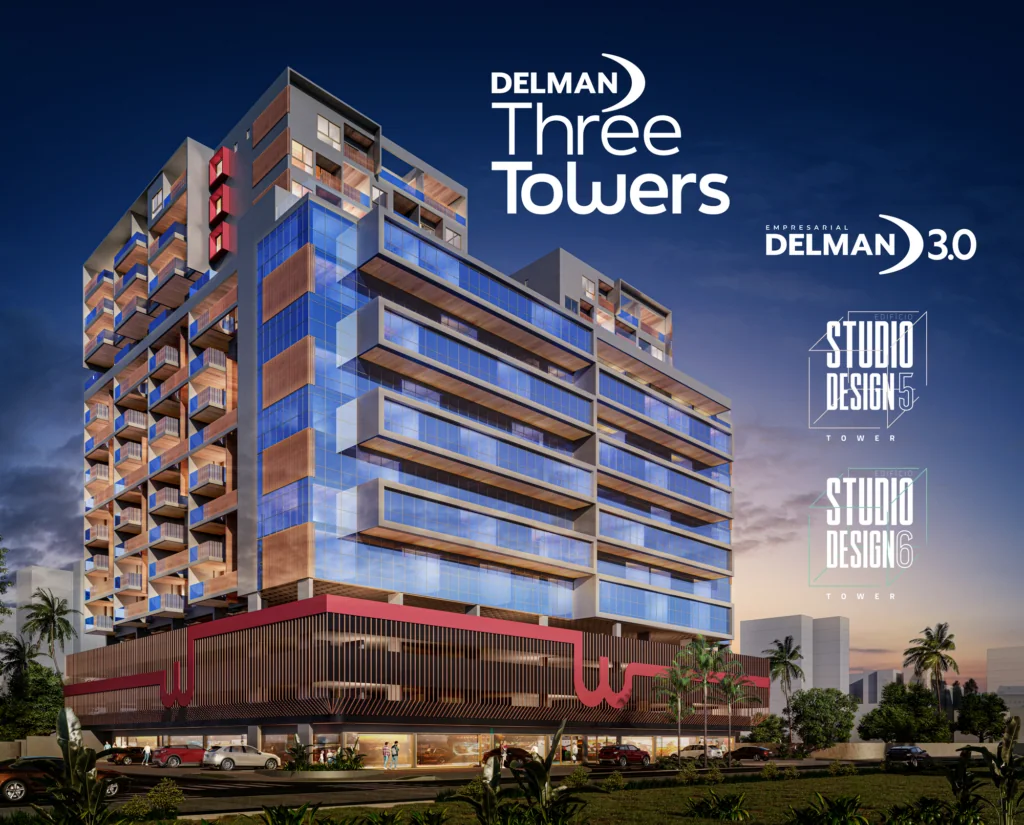 Delman Three Towers · perspectiva do empreendimento
