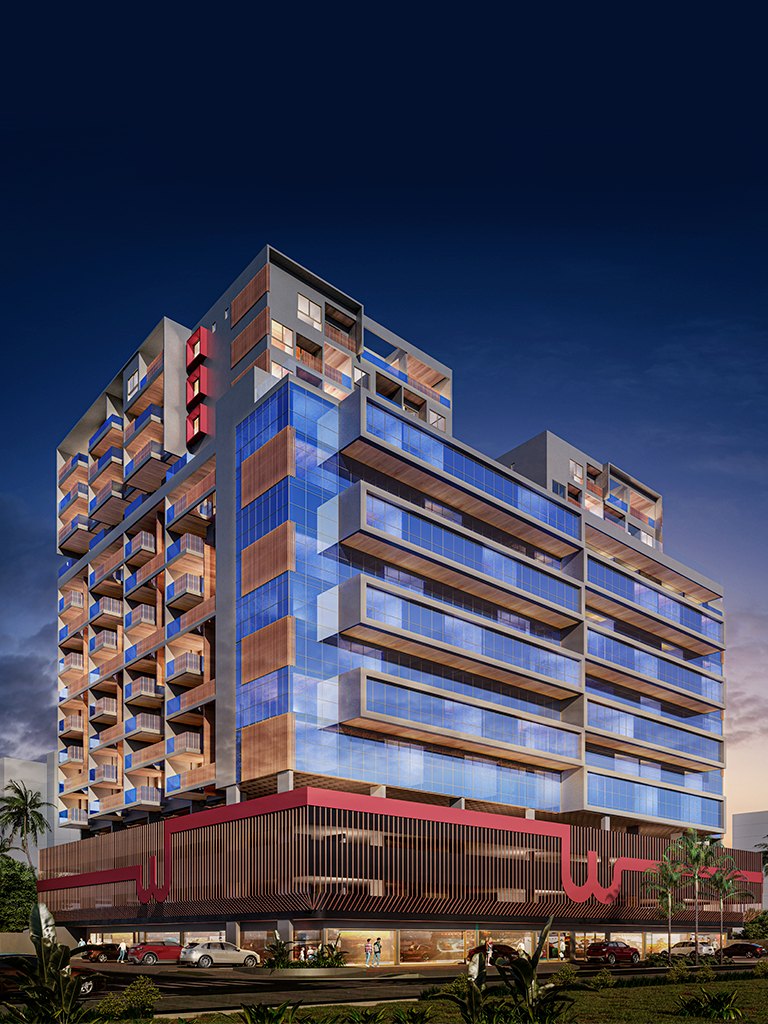 Perspectiva do empreendimento Delman Three Towers